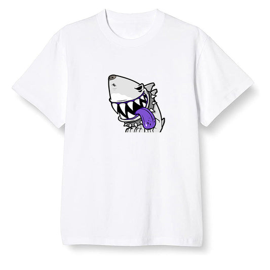 Pop Colour AJ6 Retro Ltr Flint - Shark dog - White Men T-shirt