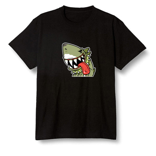 Pop Colour AJ6 Retro SP Travis Scott - Medium Olive - Shark dog - Black Men T-shirt