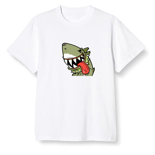 Pop Colour AJ6 Retro SP Travis Scott - Medium Olive - Shark dog - White Men T-shirt