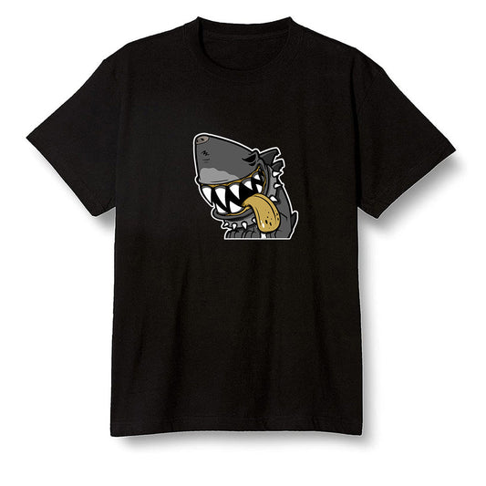 Pop Colour AJ6 Retro Dmp Defining Moments - Shark dog - Black Men T-shirt