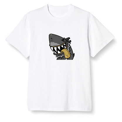 Pop Colour AJ6 Retro Dmp Defining Moments - Shark dog - White Men T-shirt