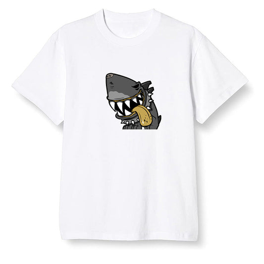 Pop Colour AJ6 Retro Dmp Defining Moments - Shark dog - White Men T-shirt