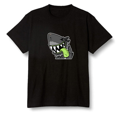 Pop Colour AJ6 Retro Electric Green - Shark dog - Black Men T-shirt