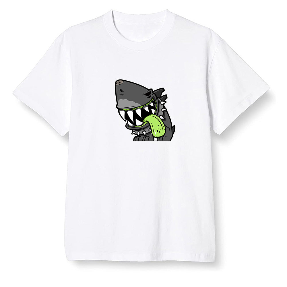 Pop Colour AJ6 Retro Electric Green - Shark dog - White Men T-shirt