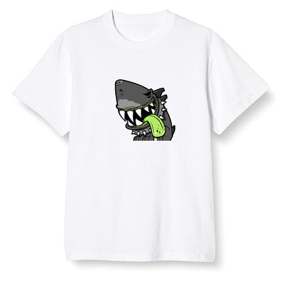 Pop Colour AJ6 Retro Electric Green - Shark dog - White Men T-shirt