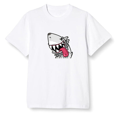Pop Colour AJ6 Retro Hare - Shark dog - White Men T-shirt