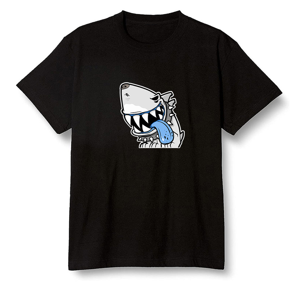 Pop Colour AJ6 UNC White - Shark dog - Black Men T-shirt