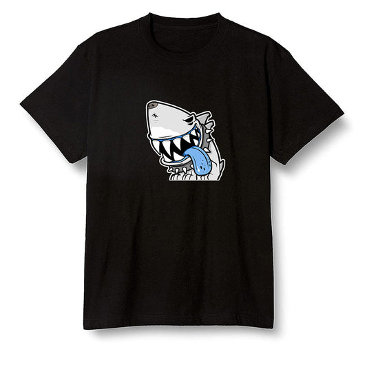 Pop Colour AJ6 UNC White - Shark dog - Black Men T-shirt