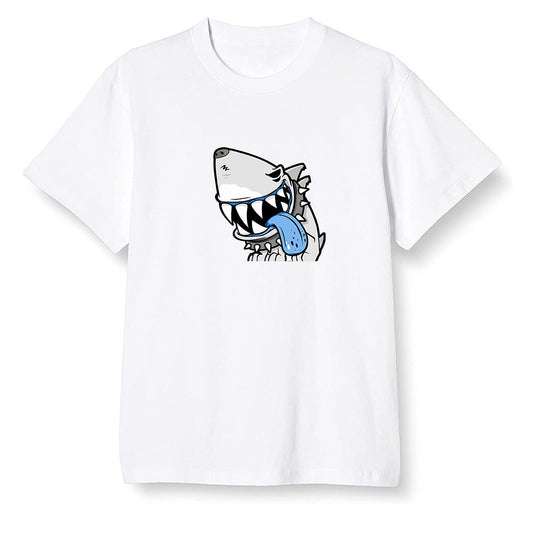 Pop Colour AJ6 UNC White - Shark dog - White Men T-shirt