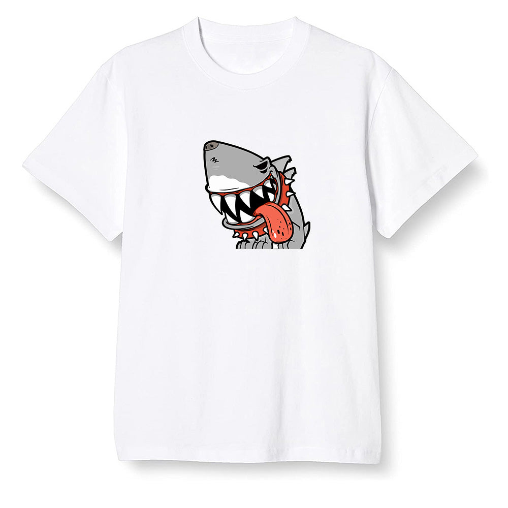 Pop Colour AJ6 Retro Psg Iron Grey Infrared - Shark dog - White Men T-shirt
