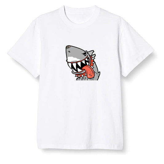 Pop Colour AJ6 Retro Psg Iron Grey Infrared - Shark dog - White Men T-shirt