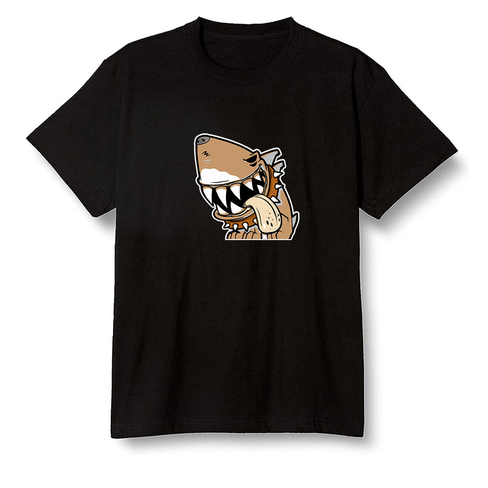 Pop Colour AJ6 Retro SP Travis Scott British Khaki - Shark dog - Black Men T-shirt
