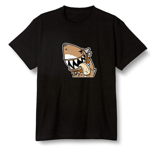 Pop Colour AJ6 Retro SP Travis Scott British Khaki - Shark dog - Black Men T-shirt