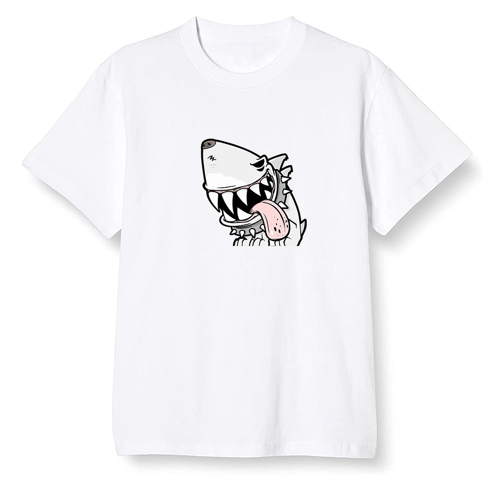 Pop Colour AJ6 Retro Gold Hoops - Shark dog - White Men T-shirt
