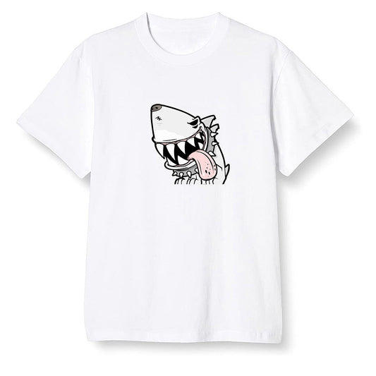 Pop Colour AJ6 Retro Gold Hoops - Shark dog - White Men T-shirt