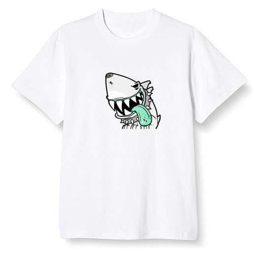 Pop Colour AJ6 Tiffany Blue - Shark dog - White Men T-shirt