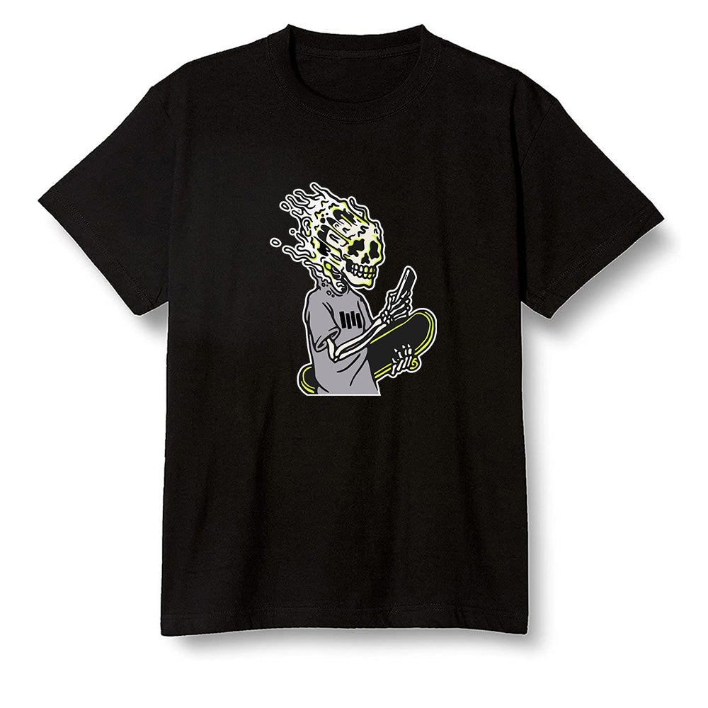 Pop Colour AJ1 Mid Grey Volt - Skateboard boy - Black Men T-shirt