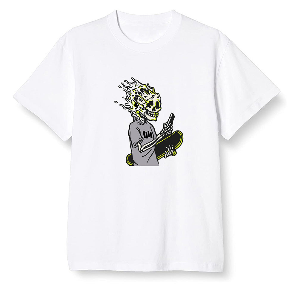 Pop Colour AJ1 Mid Grey Volt - Skateboard boy - White Men T-shirt
