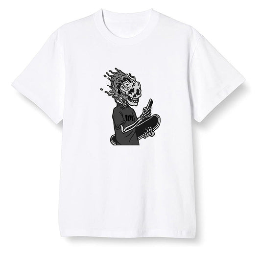 Pop Colour AJ1 High OG Black White - Skateboard boy - White Men T-shirt