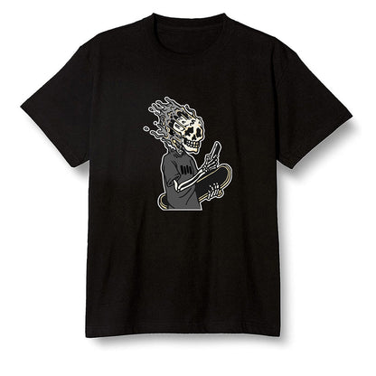 Pop Colour AJ1 Retro High OGetallic Gold - Skateboard boy - Black Men T-shirt