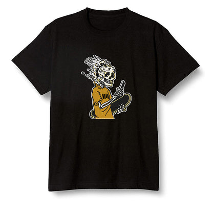 Pop Colour AJ1 Retro High OG Yellow Ochre - Skateboard boy - Black Men T-shirt