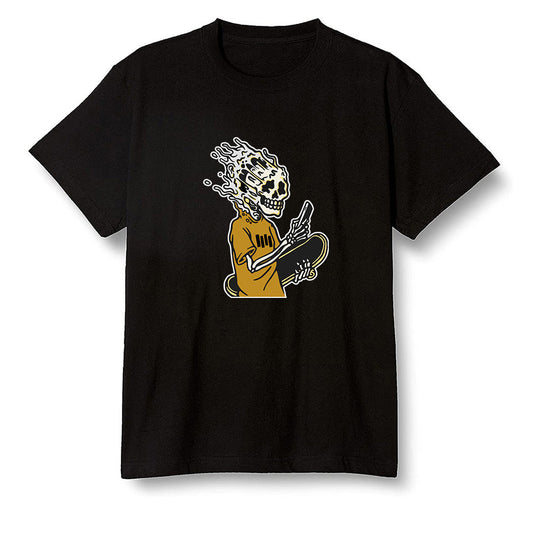 Pop Colour AJ1 Retro High OG Yellow Ochre - Skateboard boy - Black Men T-shirt
