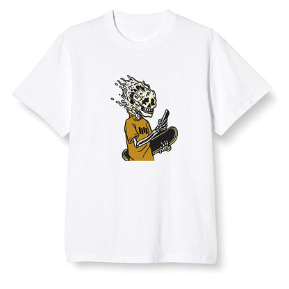Pop Colour AJ1 Retro High OG Yellow Ochre - Skateboard boy - White Men T-shirt