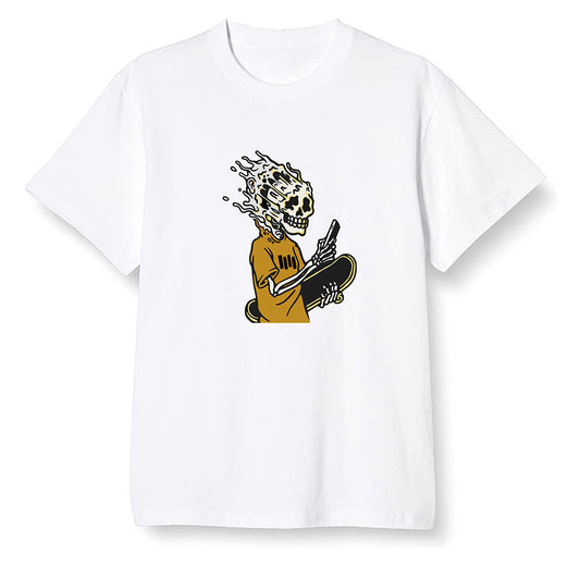 Pop Colour AJ1 Retro High OG Yellow Ochre - Skateboard boy - White Men T-shirt