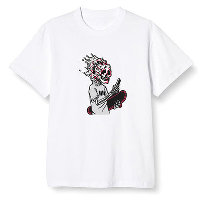 Pop Colour AJ1 Retro High OG Light Smoke Grey - Skateboard boy - White Men T-shirt