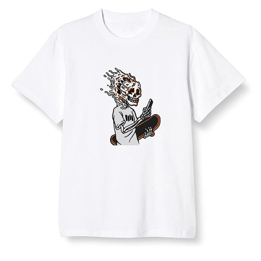 Pop Colour AJ1 Retro High OG Electro Orange - Skateboard boy - White Men T-shirt