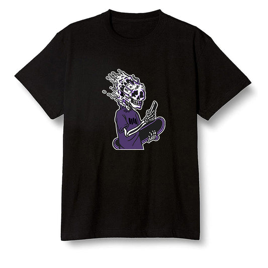 Pop Colour AJ1 Retro High OG Court Purple - Skateboard boy - Black Men T-shirt