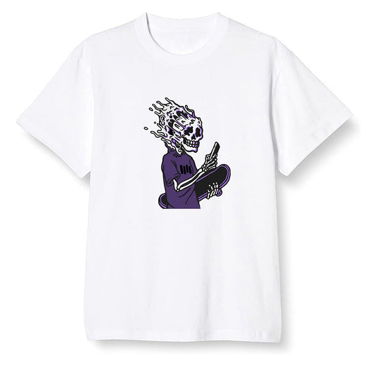 Pop Colour AJ1 Retro High OG Court Purple - Skateboard boy - White Men T-shirt