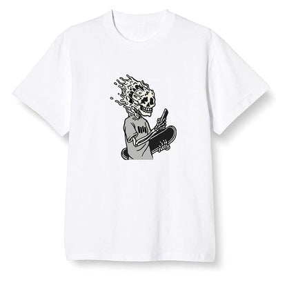 Pop Colour AJ1 High OG Wolf Grey/Sail/Photon Dust/White - Skateboard boy - White Men T-shirt