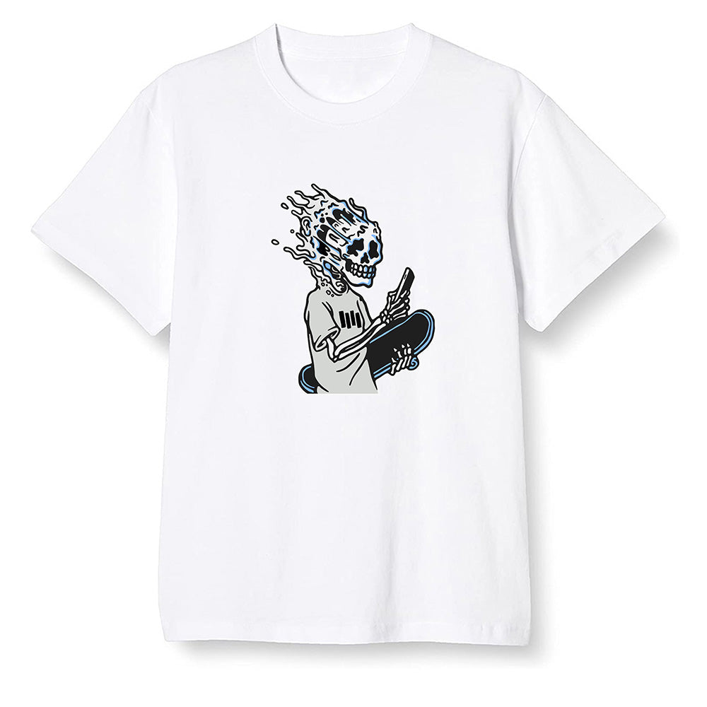 Pop Colour AJ1 Low Wolf Grey/Sail/Photon Dust/White - Skateboard boy - White Men T-shirt