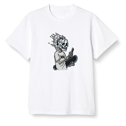 Pop Colour AJ1 Low Wolf Grey/Sail/Photon Dust/White - Skateboard boy - White Men T-shirt
