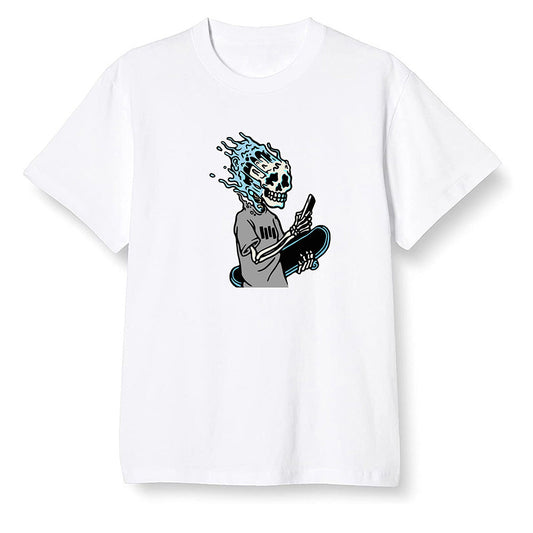 Pop Colour AJ13 Retro Obsidian Powder Blue - Skateboard boy - White Men T-shirt