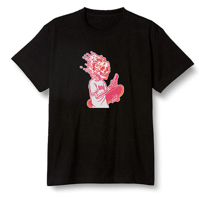 Pop Colour AJ6 Retro Hare - Skateboard boy - Black Men T-shirt