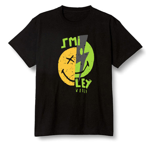 Pop Colour AJ1 Retro High OG Volt Gold - Smiley  - Black Men T-shirt