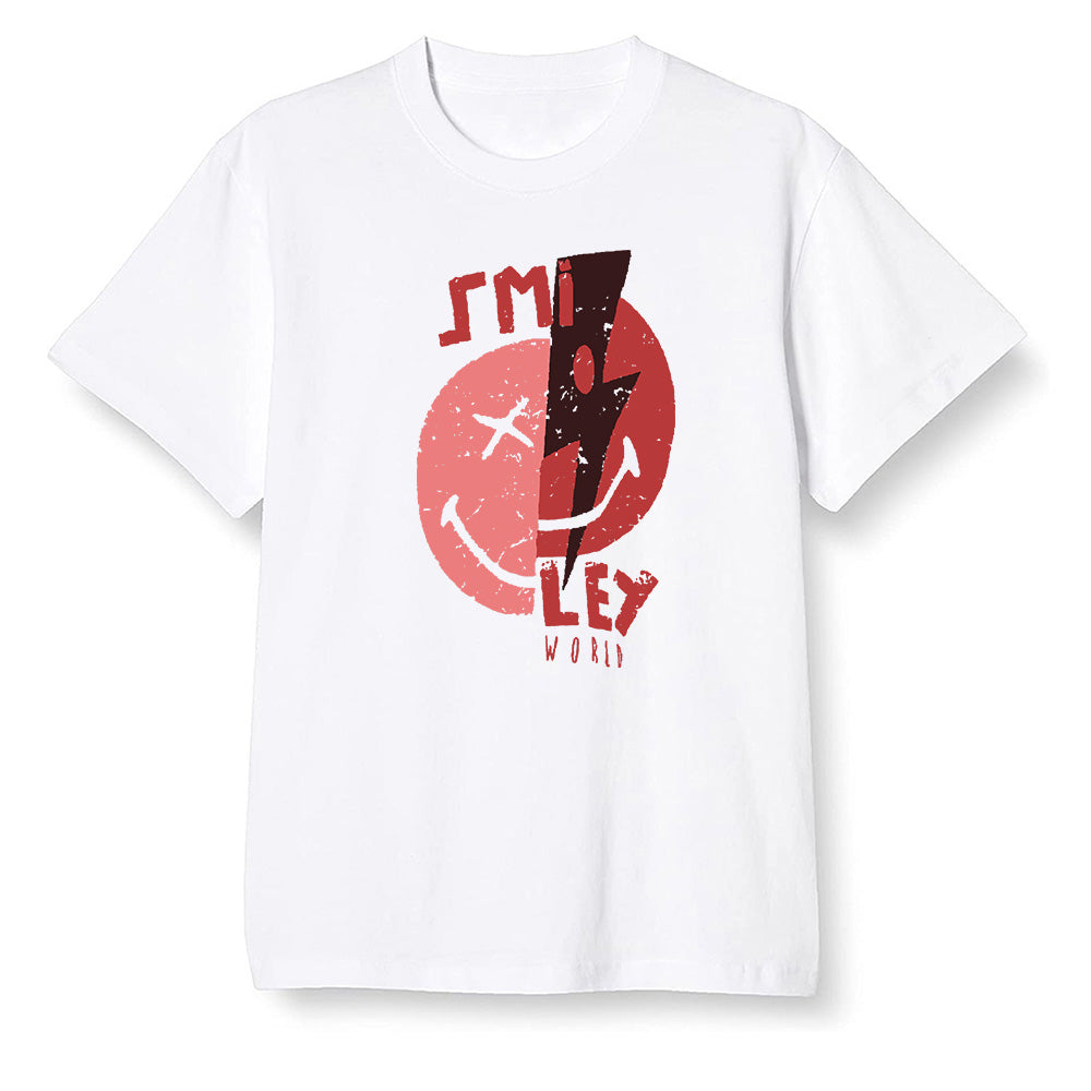 Pop Colour AJ1 High OG Satin Snake Chicago - Smiley  - White Men T-shirt
