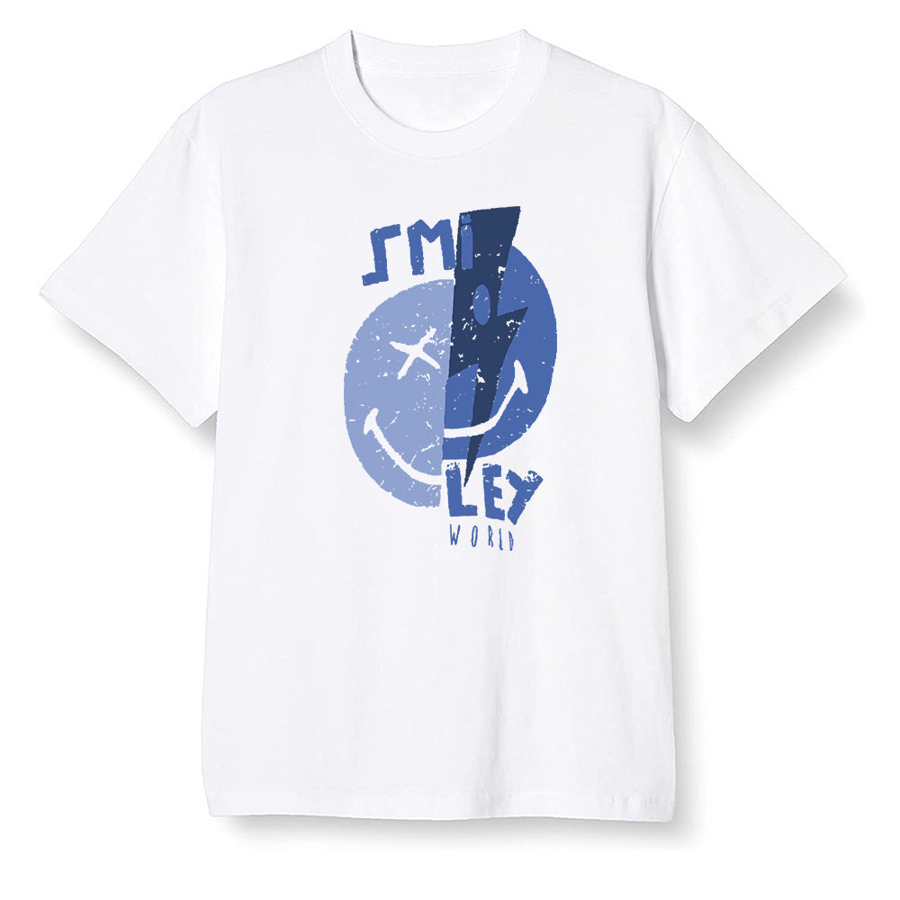 Pop Colour AJ1 High OG CO JP Midnight Navy - Smiley  - White Men T-shirt