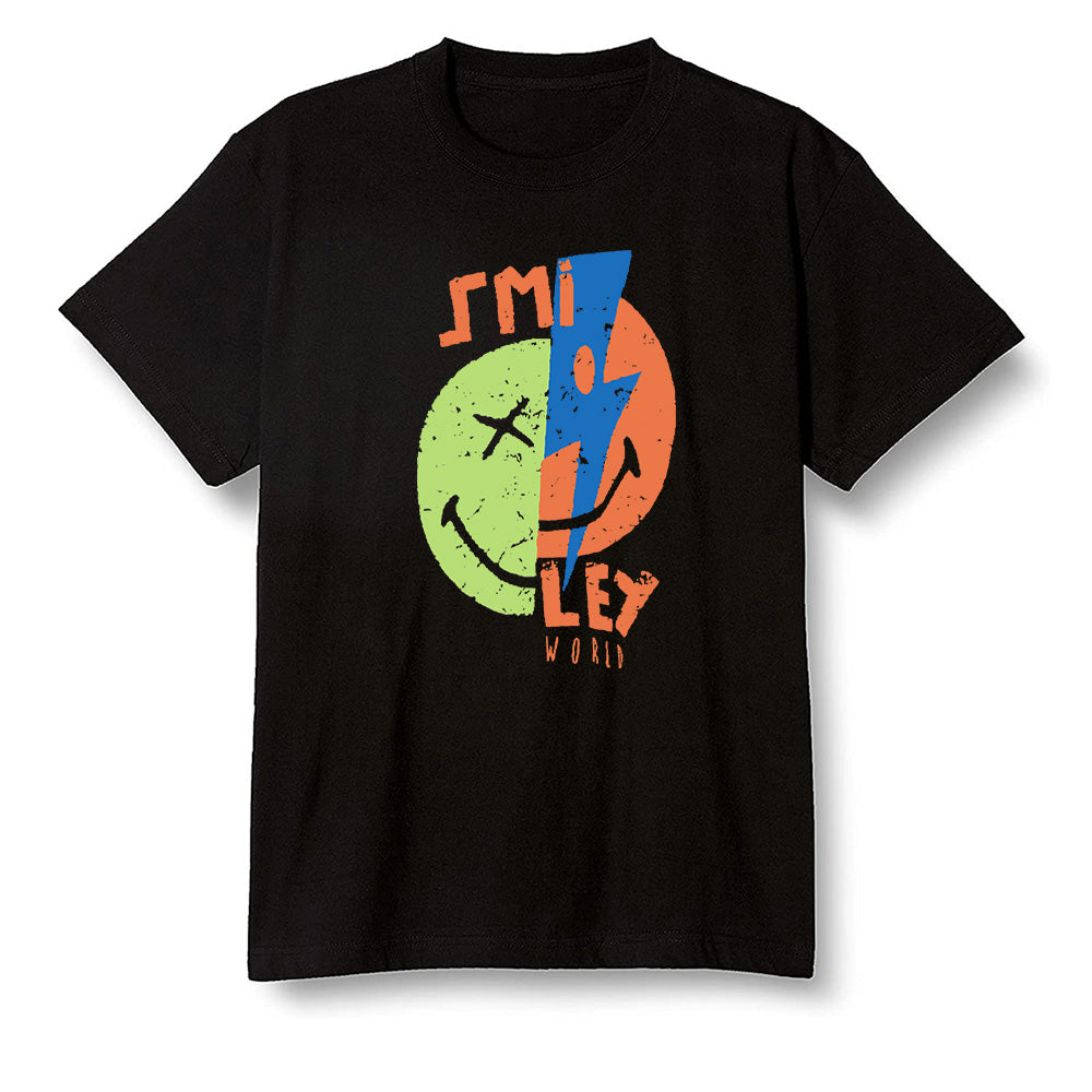 Pop Colour AJ1 Retro OG High J Balvin - Colores Y Vibras - Smiley  - Black Men T-shirt