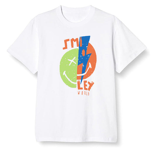 Pop Colour AJ1 Retro OG High J Balvin - Colores Y Vibras - Smiley  - White Men T-shirt