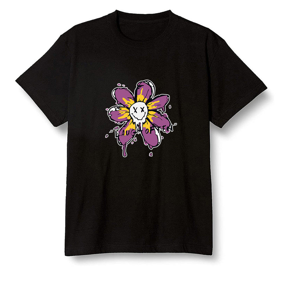 Pop Colour AJ1 Retro High OG Brotherhood - Smiling flower - Black Men T-shirt