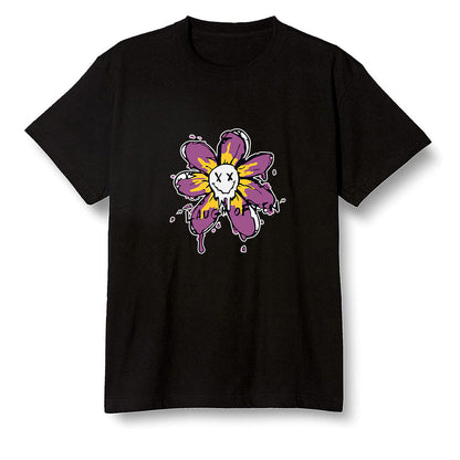 Pop Colour AJ1 Retro High OG Brotherhood - Smiling flower - Black Men T-shirt