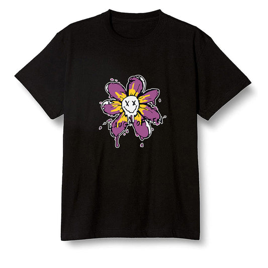 Pop Colour AJ1 Retro High OG Brotherhood - Smiling flower - Black Men T-shirt