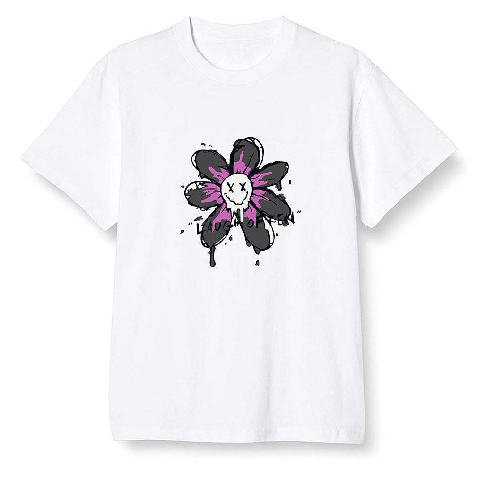 Pop Colour AJ1 Zoom Cmft Psg - Smiling flower - White Men T-shirt
