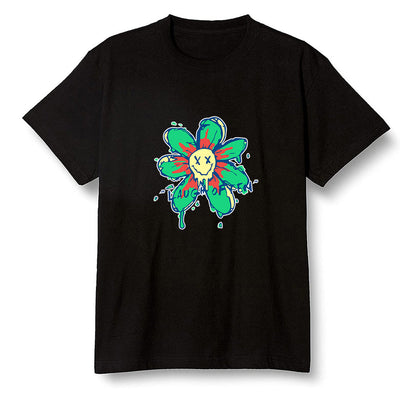 Pop Colour AJ1 Retro OG High J Balvin - Colores Y Vibras - Smiling flower - Black Men T-shirt