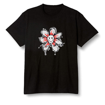 Nike Pop Colour AJ6 Retro Reflective Infrared - Smiling flower - Black Men T-shirt