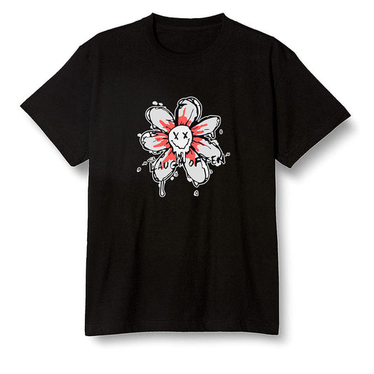 Nike Pop Colour AJ6 Retro Reflective Infrared - Smiling flower - Black Men T-shirt