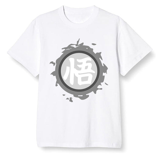 Pop Colour AJ1 Low Triple White - The logo Go Gi of Son Goku  - White Men T-shirt